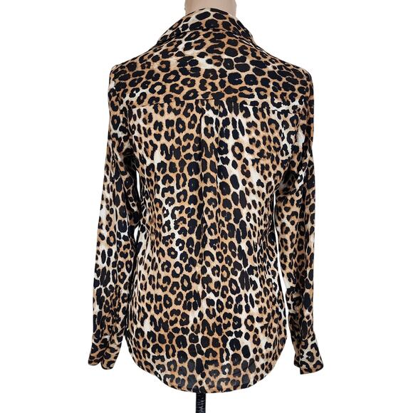 Express Leopard Cheetah XS Blouse - Picture 3 of 7